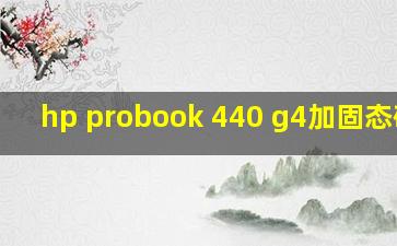 hp probook 440 g4加固态硬盘